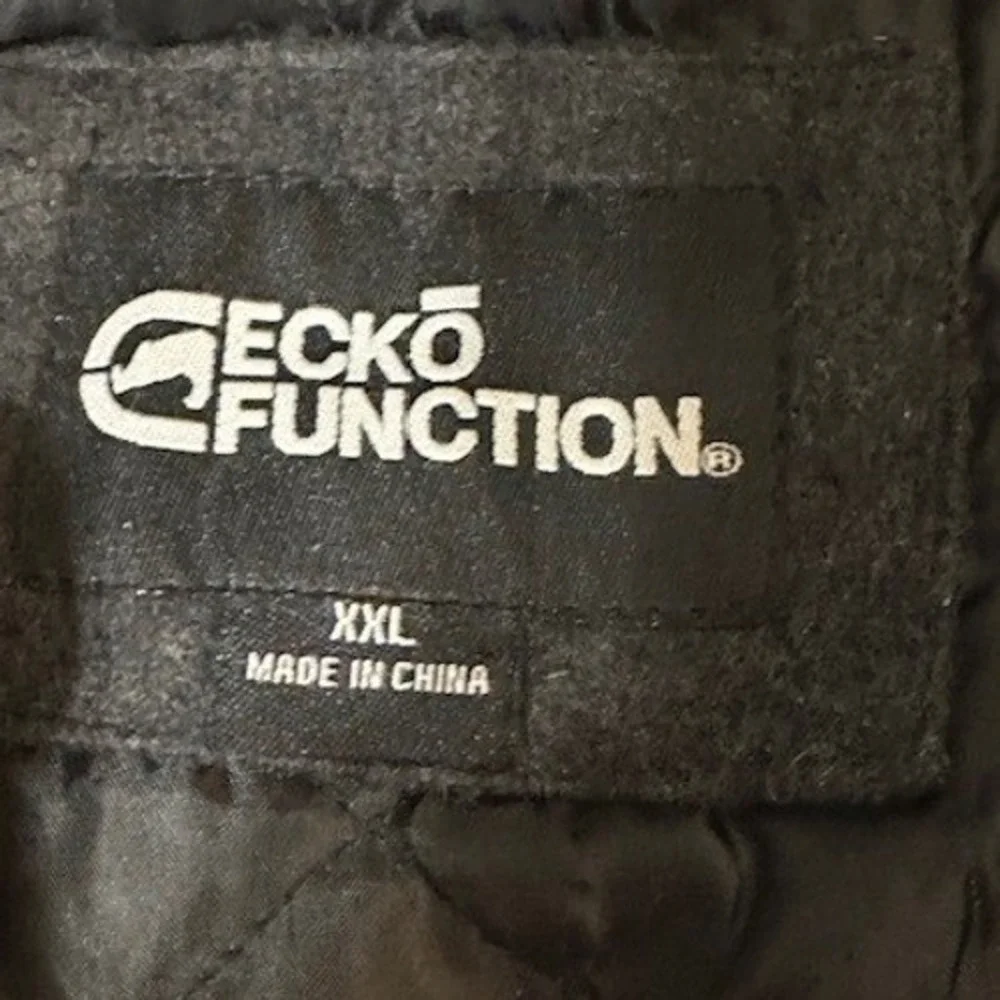 Ecko Function Mens XXL Charcoal Grey Wool Blend Hooded Parka Jacket Heavyweight